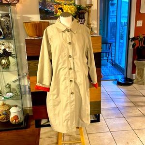 2XL Lands End tan trench coat